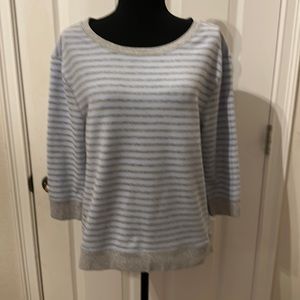 Loft baby blue and gray top with light pilling size large